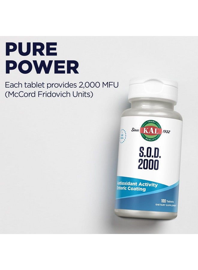 KAL S.O.D. 2000 Antioxidant Supplement - Beef Liver Source - Enteric Coated for Maximum Assimilation - Lab Verified - GMP Facility - 60 Day Guarantee - 100 Servings, 100 Tablets - Image 5