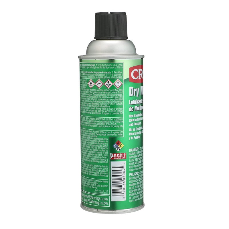 CRC 3084 Dry Moly Lube Net Weight 11 oz Dark Gray Original Version - Image 4