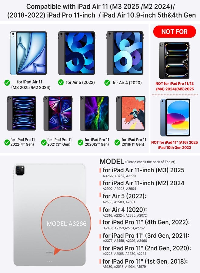 typecase غطاء لوحة مفاتيح Typecase Edge لجهاز iPad Air مقاس 11 بوصة (M2 2024) و iPad Pro مقاس 11 بوصة (الجيل الرابع، الثالث، الثاني، الأول)، بإضاءة خلفية بـ 11 لونًا، ولوحة لمس مدمجة، وصف وظائف، غطاء لوحة مفاتيح مغناطيسي لجهاز Air من الجيل الخامس/الرابع، أبيض - Image 2