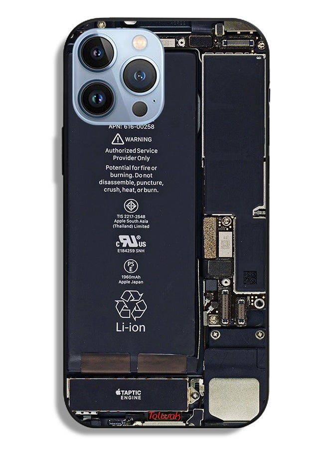 Tolwak Apple iPhone 13 Pro Max Protective Case Phone Circuit Pattern - Image 2