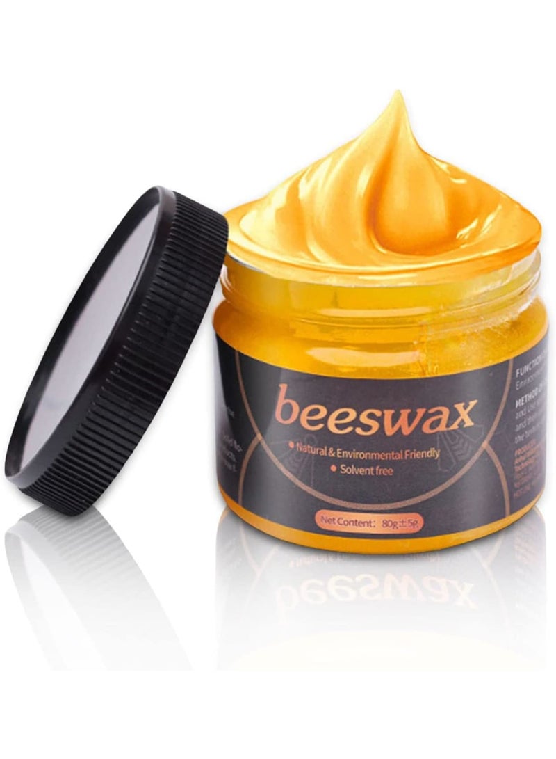 Cobest Beeswax Furniture Polish, 80g Natural Wood Polish and Conditioner, Protect and Enhance The Shine, Wood Seasoning Beeswax for Wooden Furniture, Metal, Leather - Image 1