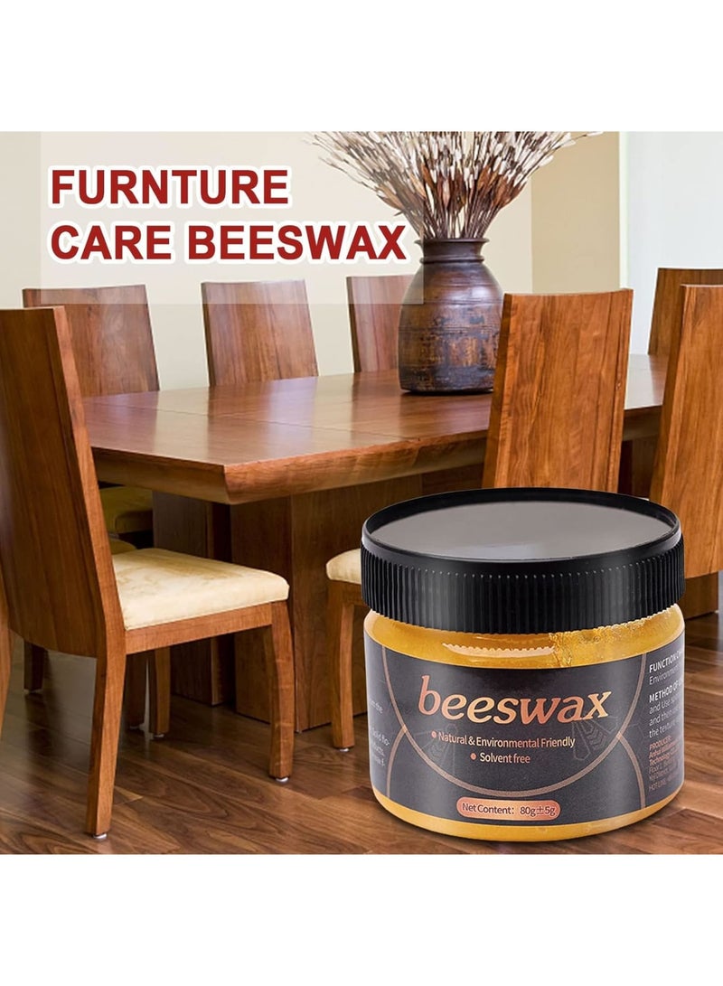 Cobest Beeswax Furniture Polish, 80g Natural Wood Polish and Conditioner, Protect and Enhance The Shine, Wood Seasoning Beeswax for Wooden Furniture, Metal, Leather - Image 3