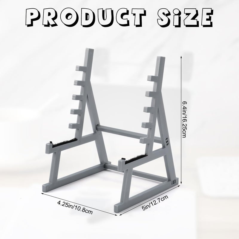 كاست ويف حامل أقلام على شكل رف القرفصاء، حامل أقلام صغير جديد للزينة لعام ٢٠٢٣، حامل أقلام صغير على شكل رف حديد مع أوزان وحديد للمكتب، ديكورات صالة الألعاب الرياضية لمحبي اللياقة البدنية ورفع الأثقال - Image 4