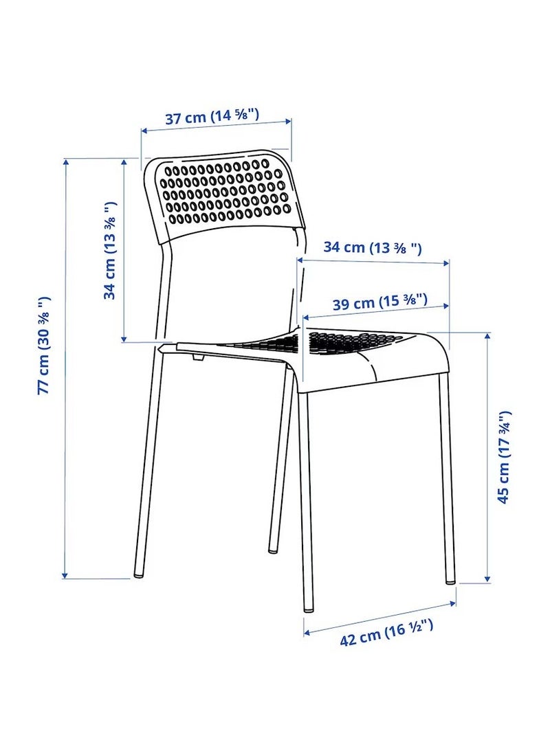 co arma - Set Of 4 White Multi-Use Chairs Without Table - Image 1