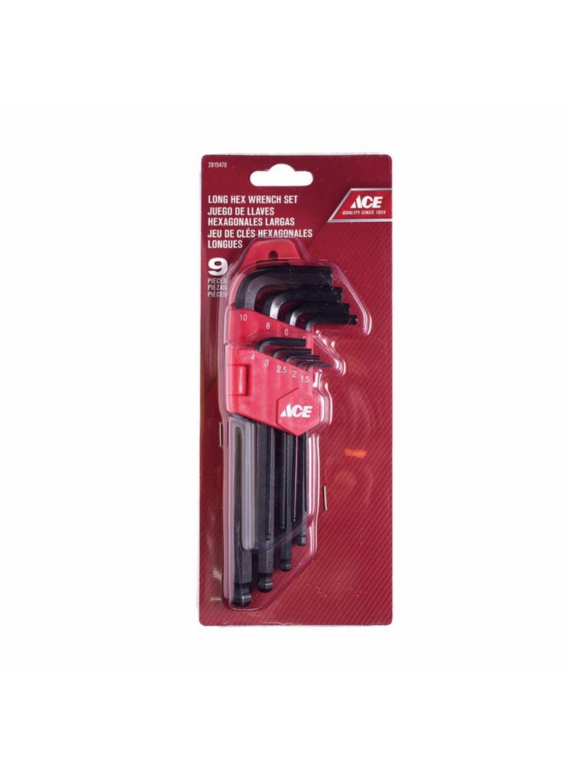 ACE Long Ball Poinhex Wrench Se9 Piece 