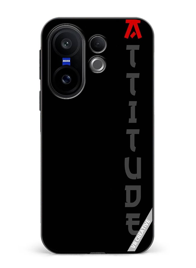 Protective Case Cover For Vivo X200 FE Black With Text Design Multicolour