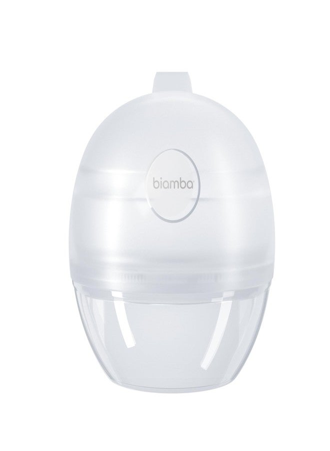 Biamba Silicone Breast Milk Collector - 2-in-1 Silicone Manual Breast Pump & Milk Collectors for Breastfeeding, Wearable & Hands-Free, Leak-Resistant & Quiet Suction, Adjustable Valve, Single Pack - Image 1