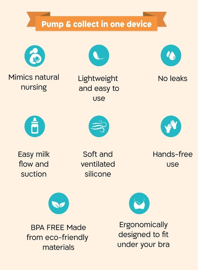 Biamba Silicone Breast Milk Collector - 2-in-1 Silicone Manual Breast Pump & Milk Collectors for Breastfeeding, Wearable & Hands-Free, Leak-Resistant & Quiet Suction, Adjustable Valve, Single Pack - Image 5