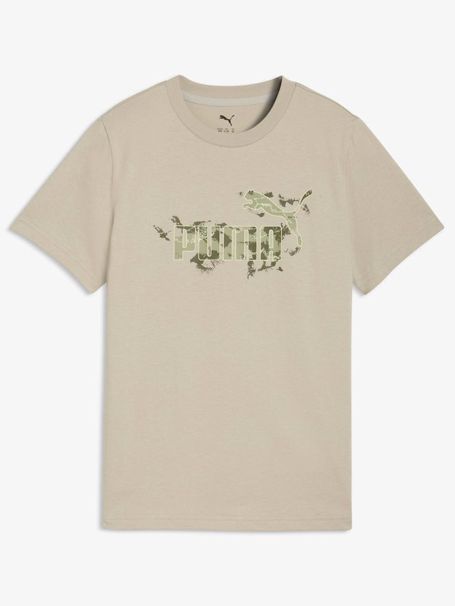 PUMA Grey Essential Camo B Pebble T-Shirt - Image 1