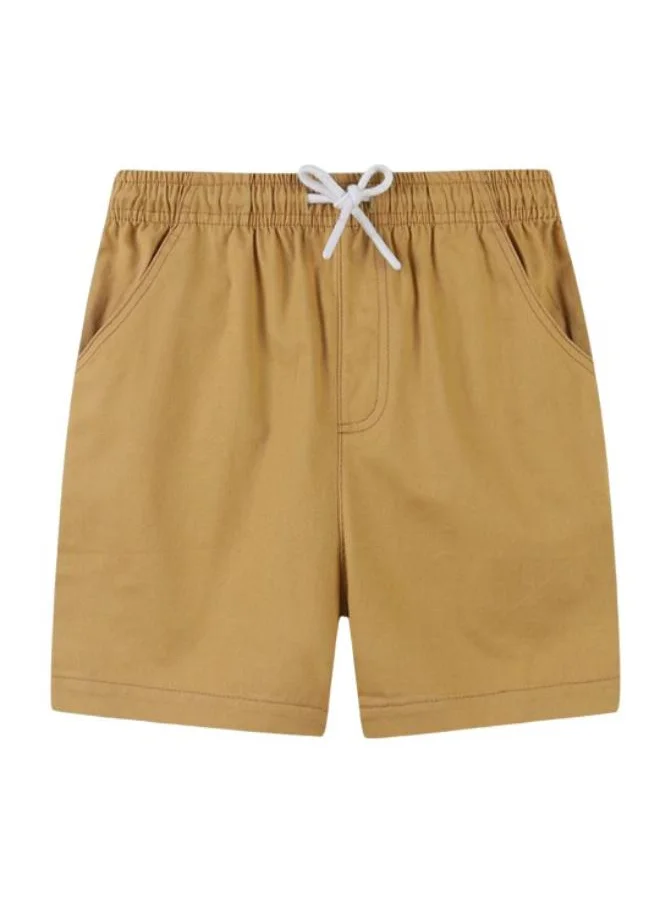 يونيكي Khaki Regular Fit Mid Rise Solid Shorts