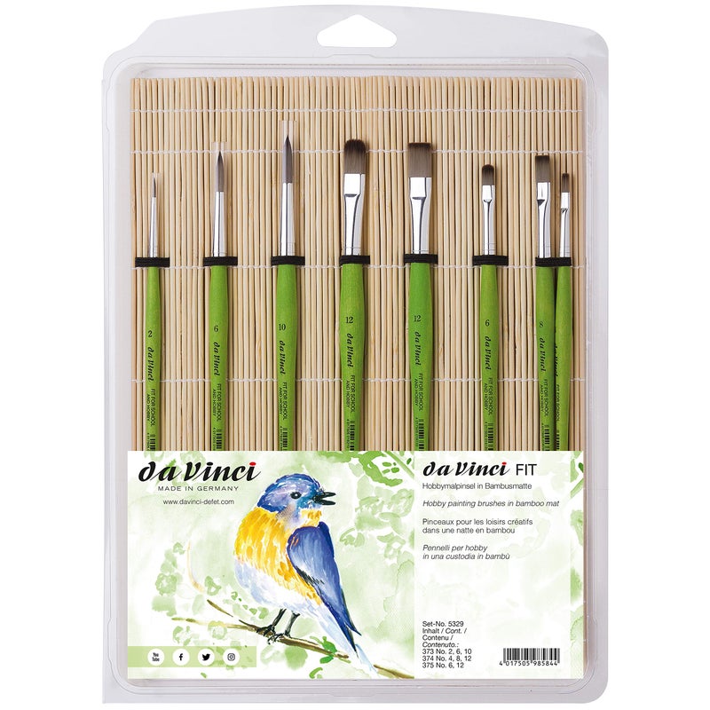 da Vinci Student Student Brush Set, Black 8 Each - Image 3