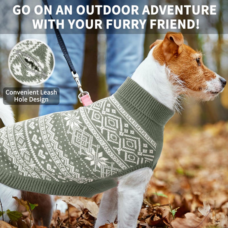 HOMIMP Dog Sweater Argyle - Warm Sweater Winter Clothes Puppy Soft Coat, Ugly Dog Sweater for Small Medium and Large Dogs, Pet Clothing Boy Girl, Grey L - Image 4