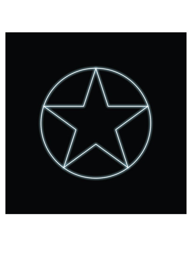 RYN Captain America Logo Themed Wall Art Black/Blue 30x30cm - Image 1