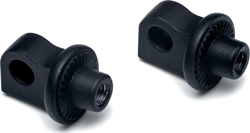 Kuryakyn 6775 Adjustable Stop Splined Peg Adapters, Satin Black, 1 Pair