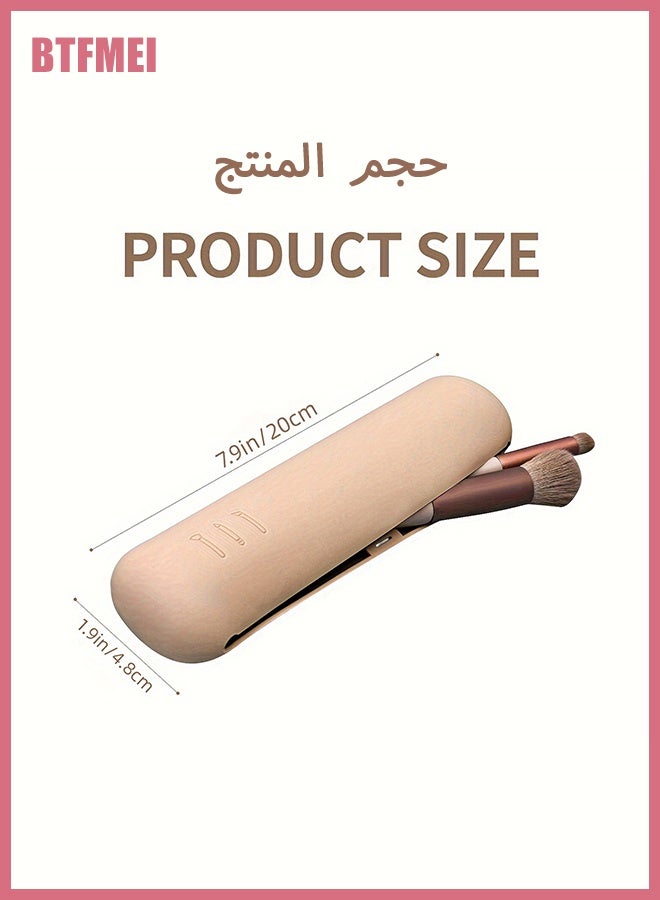 بتفمي حقيبة مكياج سيليكون للسفر بإغلاق مغناطيسي، منظم مستحضرات تجميل مقاوم للماء بسعة كبيرة، حقيبة فرش تجميل وحقيبة أدوات حمام محمولة للنساء، خفيفة الوزن ومتعددة الاستخدام للاستخدام اليومي والسفر والهدايا (بدون فرش المكياج) - Image 5