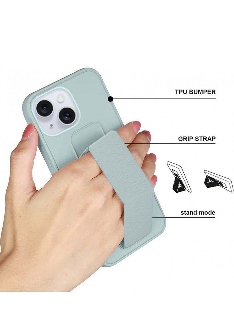 Techie - Techie Soft Smooth Silicone Cover With Magnetic Secure Hand Grip Case and Inner Microfiber Lining for Apple iPhone 15 – Light Blue - Image 1