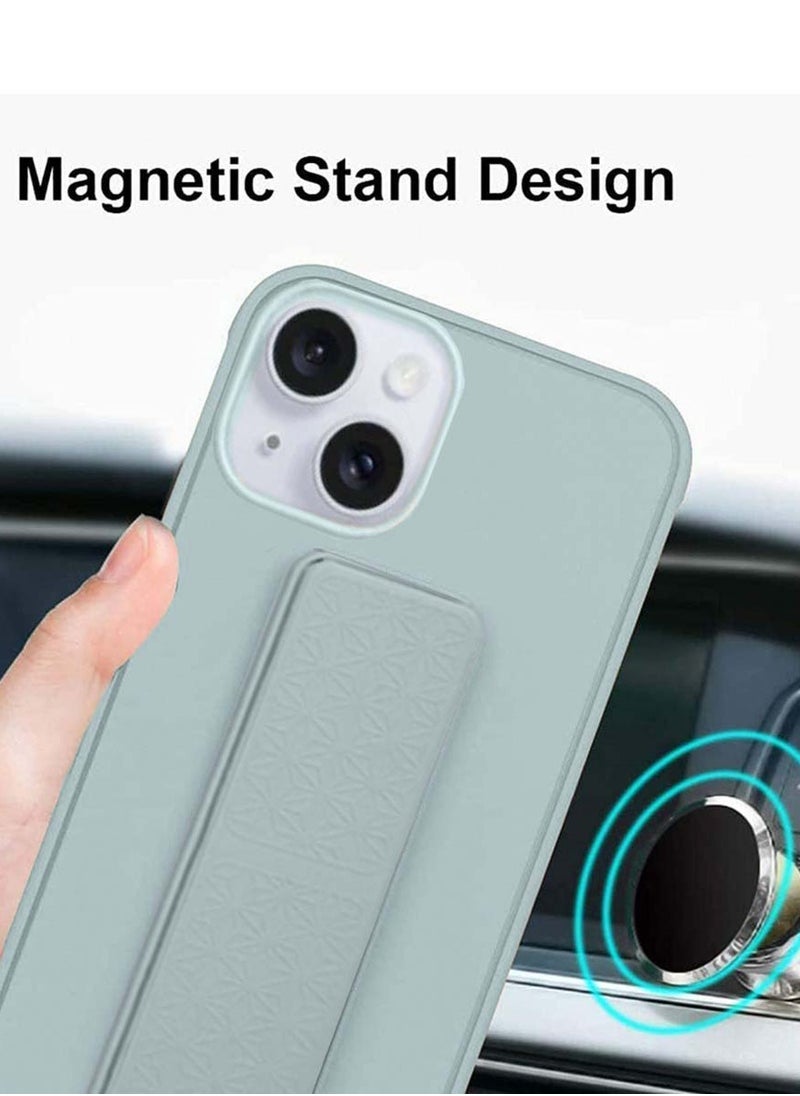 Techie - Techie Soft Smooth Silicone Cover With Magnetic Secure Hand Grip Case and Inner Microfiber Lining for Apple iPhone 15 – Light Blue - Image 1