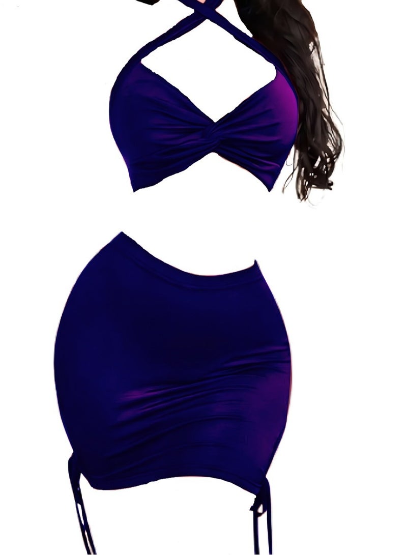 MANIKAN Women's Lingerie Set Manikan Bra and Short Skirt with Adjustable Side Ties - Image 2