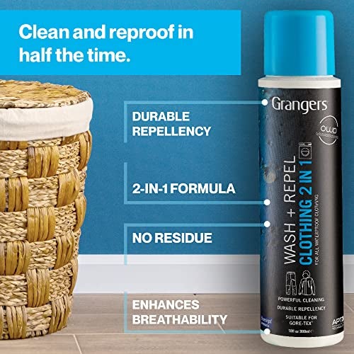 Grangers Wash + Repel Clothing 2 in 1 Gear Wash and Weather Proofing in One Cycle, Plastic Bottle, 10 oz - Image 4