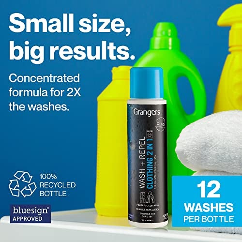 Grangers Wash + Repel Clothing 2 in 1 Gear Wash and Weather Proofing in One Cycle, Plastic Bottle, 10 oz - Image 2