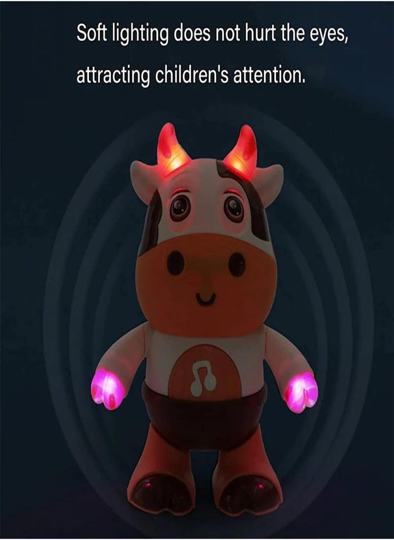 GGOOT - Baby Cow Musical Toys, New Dancing Walking Baby Cow Toy, Cartoon Animal Dancing Toy with Lights and Children's Songs, Side to Side Movable Rocking Robots for Early Education, Boys and Girls Gifts - Image 1
