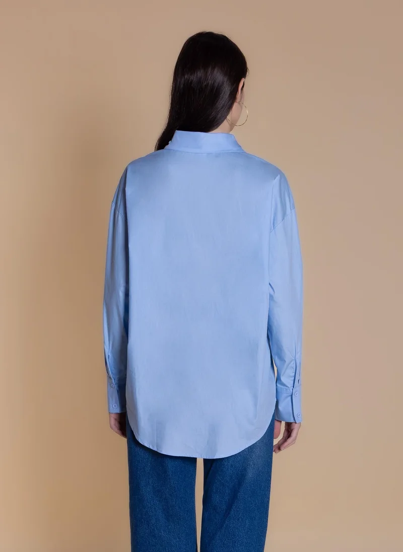 Shapes Blue COMFORT OXFORD SHIRT for Women | Best Price UAE