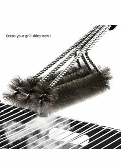 SYOSI Grill Brush 2 in 1 BBQ Grill Brush with 304 Stainless Steel Spatula Durable Woven Bristles Outdoor and Camping Grill Brush Perfect for Charcoal Grill Gas Grill and Electric Grill  - Image 5