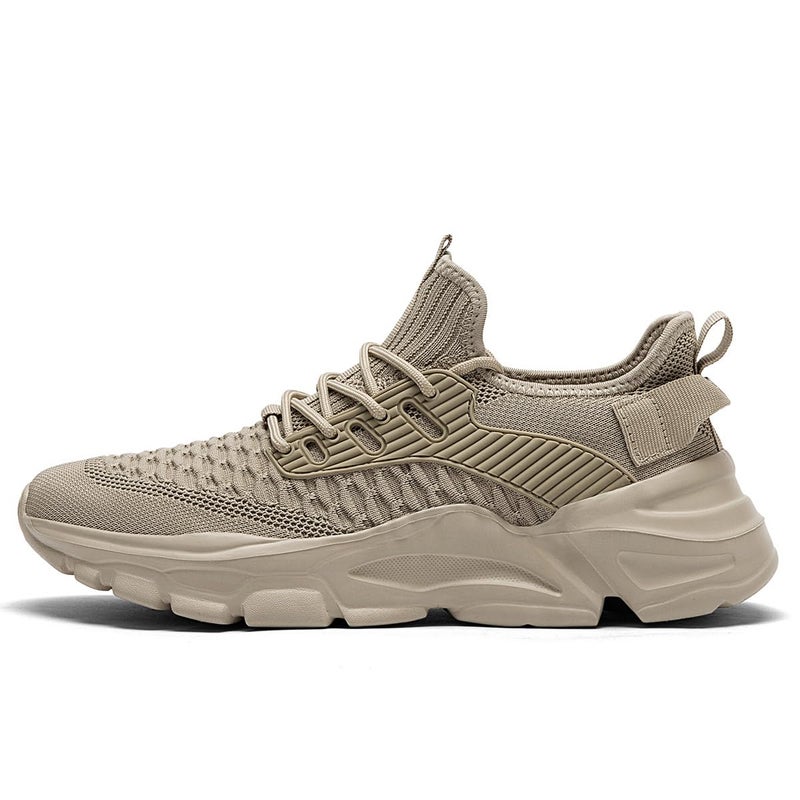 Kapsen Men's Walking Shoes Slip on Running Tennis Sneakers Lightweight Breathable Casual Soft Sole Comfort Work Gym Trainers Khaki - Image 2