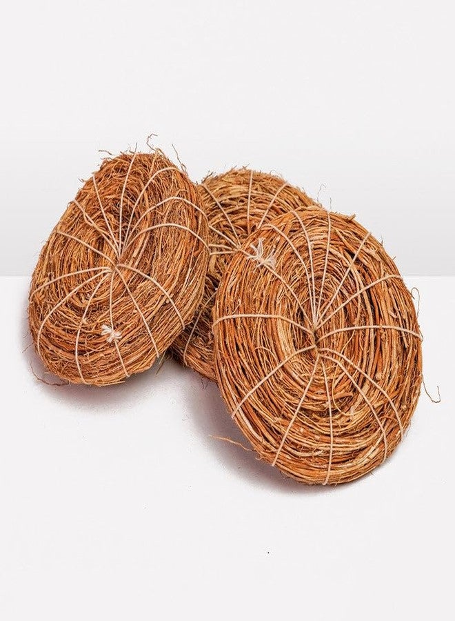 Tattvalogy Vetiver Bath Scrub | 100% Natural Loofah | Vetiver Roots | Biodegradable Exfoliating Body Scrubber | Reduces Body Odor Feel | Eco-Friendly Daily Shower Scrub, Set of 3 - Image 1