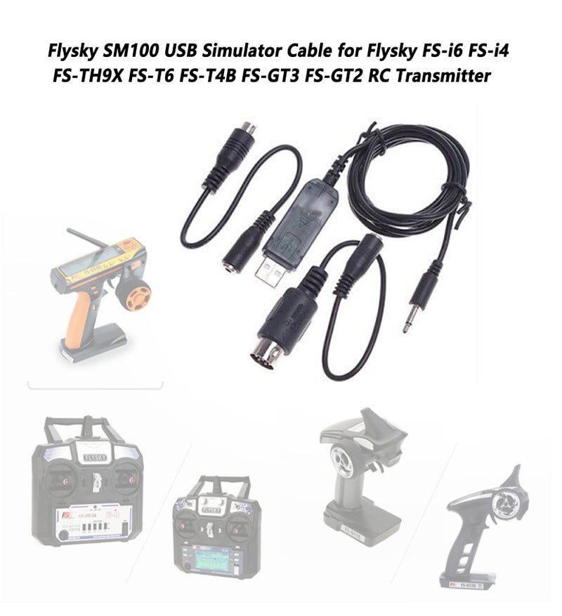 GoolRC محاكي الطائرة الهليكوبتر GoolRC Flysky SM100 USB للتحكم عن بعد لطائرات Flysky FS-i6 FS-i4 FS-TH9X FS-T6 FS-T4B FS-GT3 FS-GT2 - Image 2