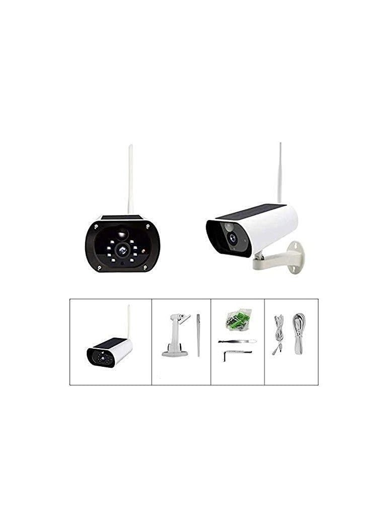 كاميرا مراقبة لاسلكية بالطاقة الشمسية مع تكبير 4 أضعاف وصوت ثنائي الاتجاه للمراقبة الخارجية - Image 3