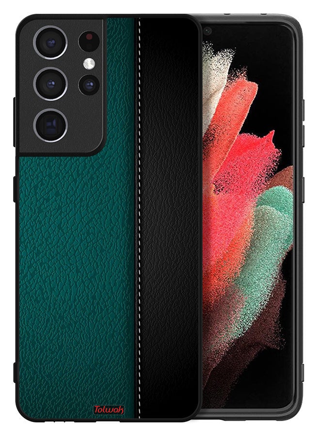 Tolwak Samsung Galaxy S21 Ultra 5G Protective Case Cover Leather Pattern - Image 2