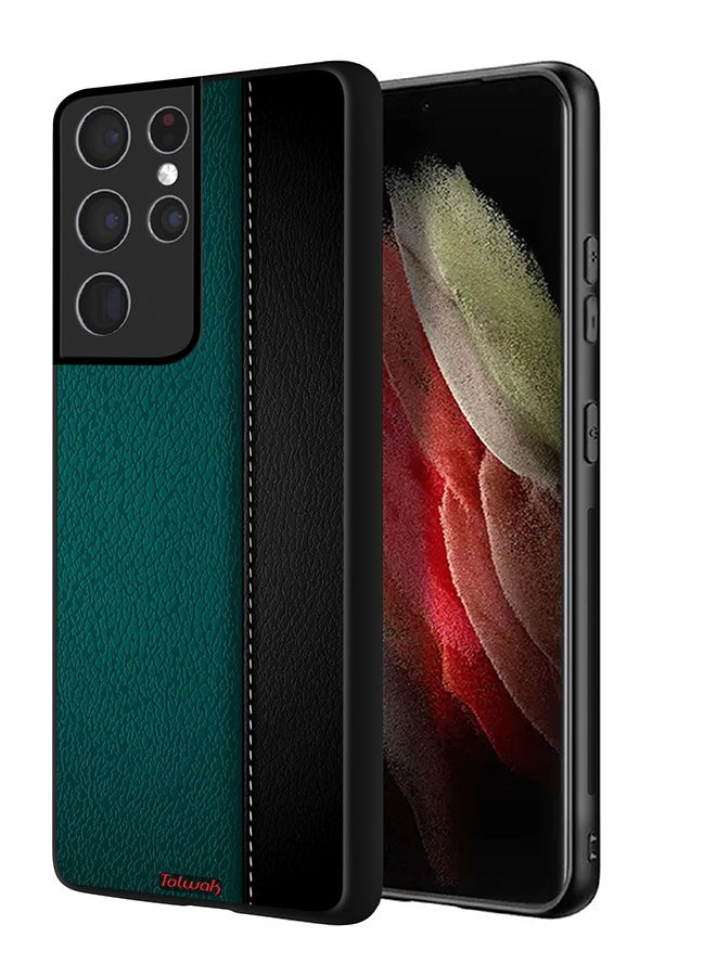 Tolwak Samsung Galaxy S21 Ultra 5G Protective Case Cover Leather Pattern - Image 1