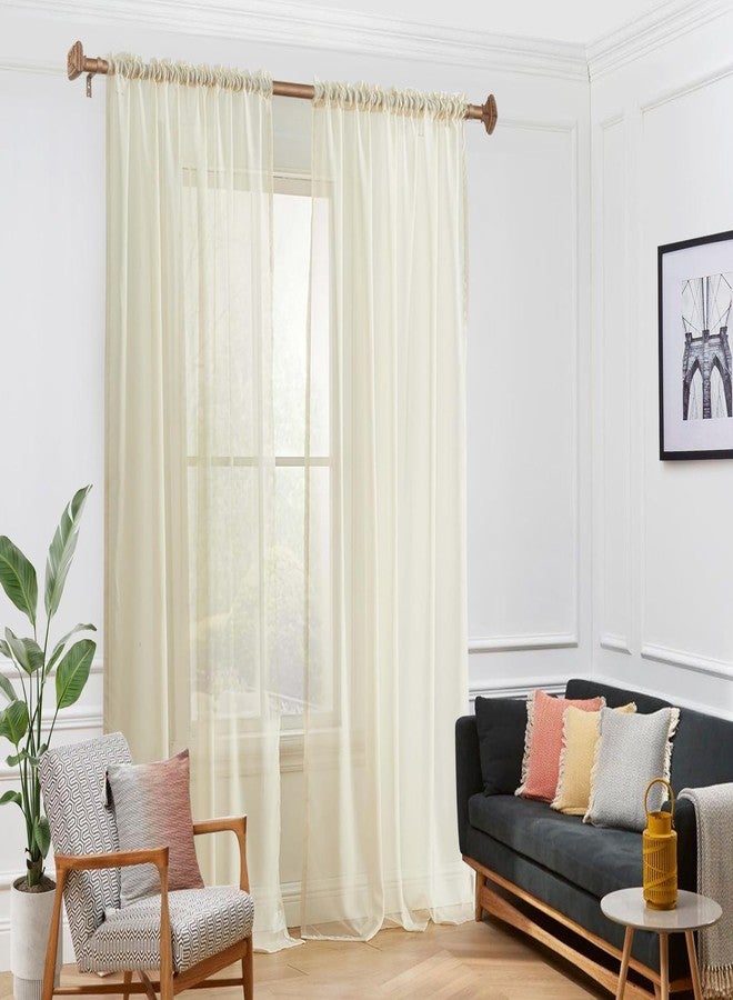 USFOOK Adjustable Curtains Rods for Windows 48 to 84 Inch, USFOOK 7/8 Inch Splicing Single Curtain Pole Set, Decorative Drapery Rods 32 to 86 Inch for Home, Wood Square Finials - Image 5