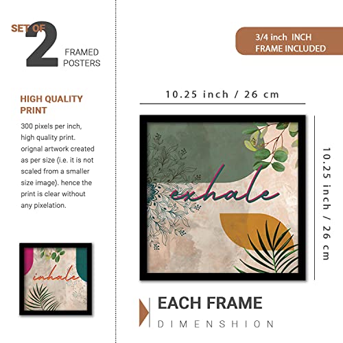 walllane - Yoga Theme Framed Paintings for Wall Decoration (10 Inch x13 Inch) Set of 4 (style-02) - Image 3