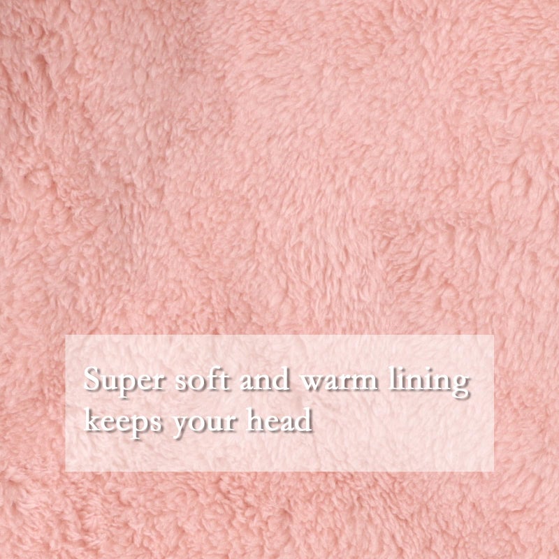 OMUKY Balaclava Hats for Women Cold Weather Thick Fluff Hats Adult Neck Face Cover Cap Ski Mask Neck Warmer(Light Pink) - Image 5