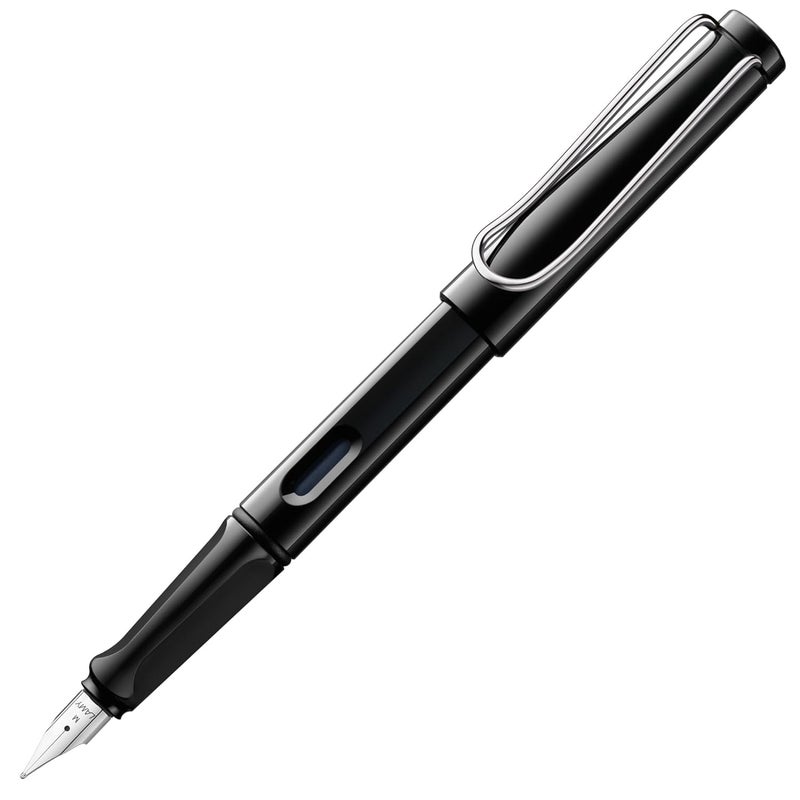 LAMY Safari Black Fountain Pen Medium Nib with T10 Blue cartridge and Z28 Convertor - Image 1