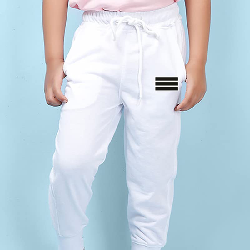 Nusyl Boys Printed Track Pants for Kids | Soft Cotton Blend | Comfortable Fit | Everyday Casual Wear | 2-17 Years | White - Image 4