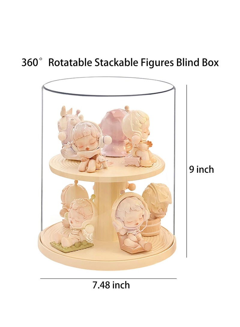 Zikra Clear Figures Display Case, Display Boxes, Stackable Blind Box for Collectibles-Figures, Assembled Dustproof Storage Organizer Box, for Lego Collectibles Action Figures for Pop Mart - Image 2