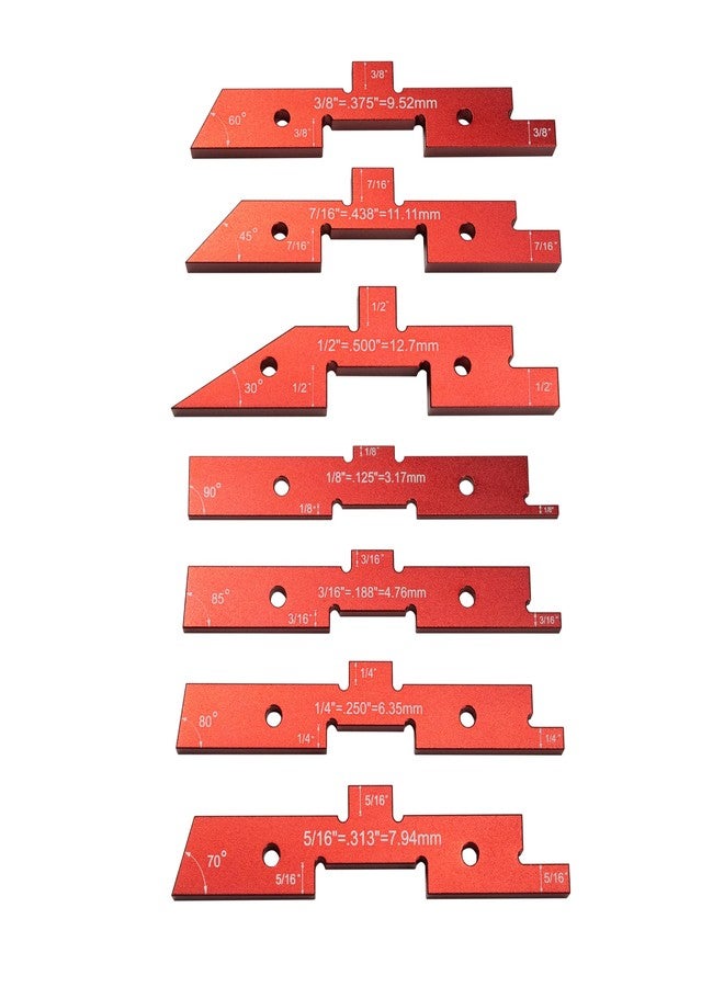 HFS(R) Router Table Setup Bars Setup Blocks Height Gauge Set Aluminum Alloy for Table Saw Woodworking 7pcs Inch Set - Image 4