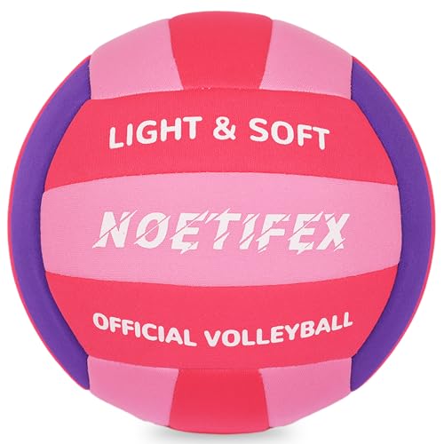 Noetifex Soft Volleyball-Super Soft Fabric Light Volleyball for Indoor Practice Safe and Quiet Kids Youth Beginners House Yard Training Practice Games(Deflated) - Image 1