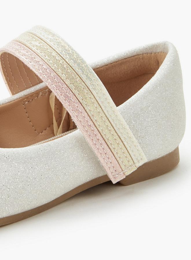 JUNIORS Girls Hook And Loop Ballerina Shoes - Image 5