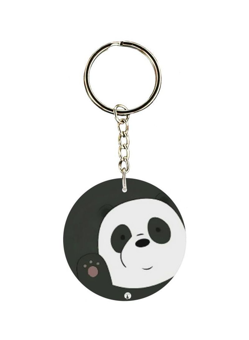 RKN Double Sided Panda Printed Keychain