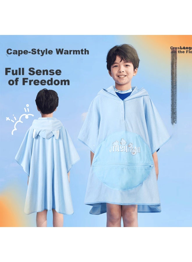Long time companion Jiusuibian Kids Bathrobe Uni Children's Class A Absorbent Fleece Hooded Bath Towel Portable Toddler Beach Swimming Bath Towel - Image 2