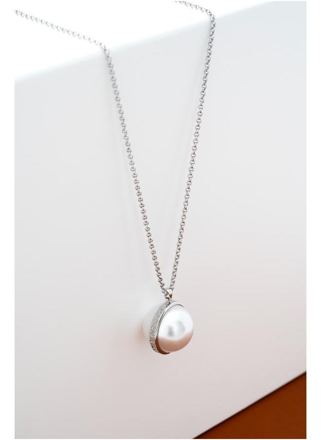 Karen Millen - Large Pearl Ball Pendant Necklace - Image 1