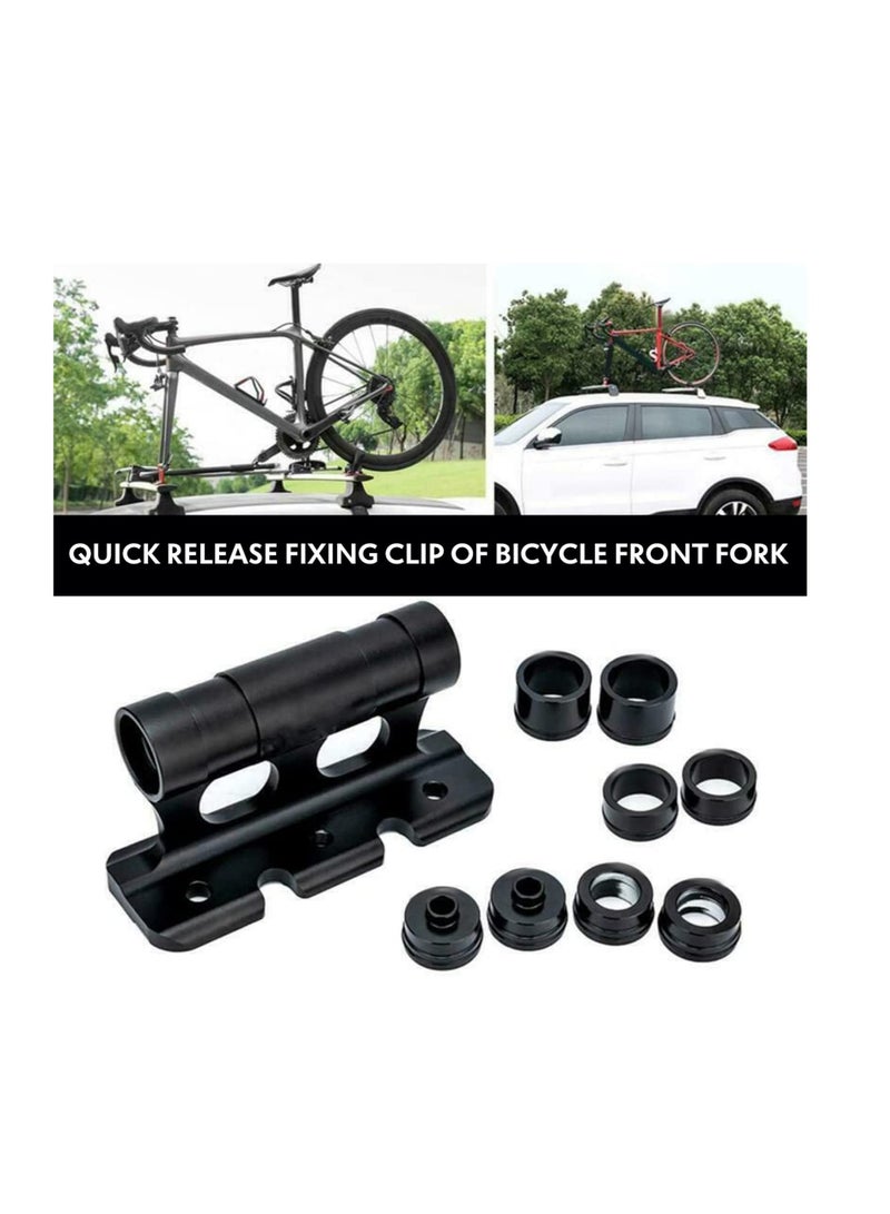 Excefore Bike Fork Mount, Bike Car Rack Carrier, Aluminum Alloy Bicycle Fork Bracket, Suitable for Outdoor Travel Transporting Bicycle, Fits Thru Axle Fitments Sizes 100*5/100*12/100*15/110*15mm - Image 3