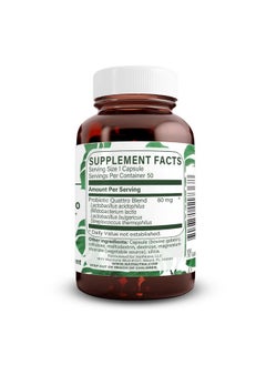 Natural Nutra Probiotic Quattro Supplement For Men  Women Digestion Lactobacillus Acidophilus Bifidobacterium Lactis Streptococcus Thermophilus And Delbrueckii 50 Capsules  - Image 3