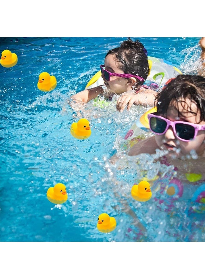20Pcs Mold Free Yellow Rubber Ducks Waterproof Bath Duck Toys for Toddlers Boys Girls, No Hole Yellow Ducky in Bulk Baby Shower Toy Birthday Party Favors Gift Classroom Summer Beach Pool Party Games - Image 5