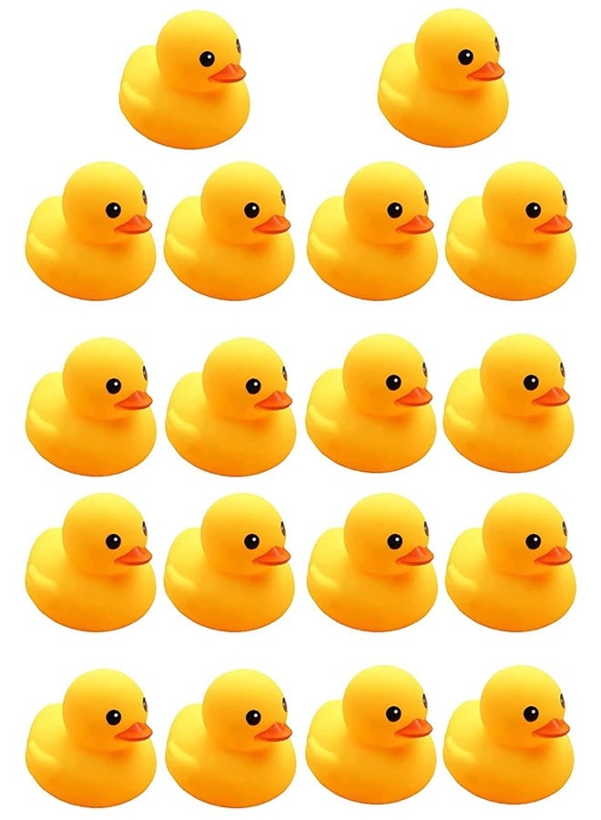 20Pcs Mold Free Yellow Rubber Ducks Waterproof Bath Duck Toys for Toddlers Boys Girls, No Hole Yellow Ducky in Bulk Baby Shower Toy Birthday Party Favors Gift Classroom Summer Beach Pool Party Games - Image 1