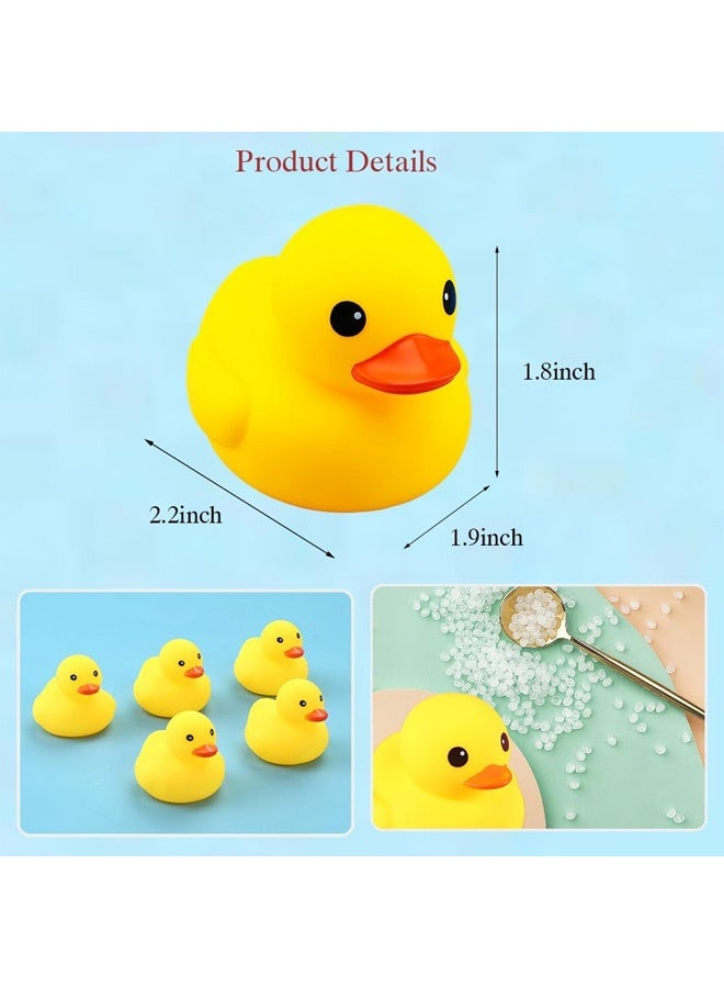 20Pcs Mold Free Yellow Rubber Ducks Waterproof Bath Duck Toys for Toddlers Boys Girls, No Hole Yellow Ducky in Bulk Baby Shower Toy Birthday Party Favors Gift Classroom Summer Beach Pool Party Games - Image 4